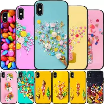 Силиконовый чехол ярко-черного цвета для iPhone 12 XR XS Max 5 5S SE 2020 6 6S 7 8 PLUS X 11Pro Max11 iPhone 5 5S SE