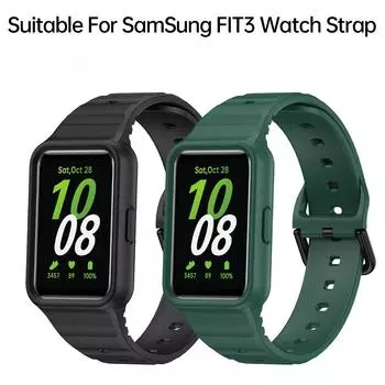 Силиконовый чехол + ремешок для Samsung Galaxy Fit3, сменный спортивный браслет, браслет, ремень, встроенный ремешок для Samsung Fit 3