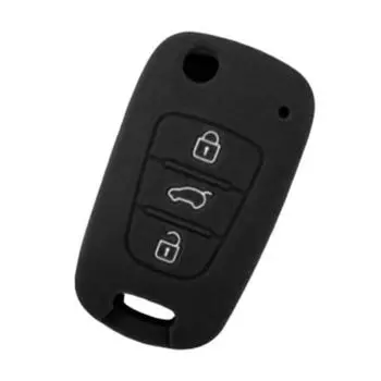 Силиконовый чехол с 3 кнопками для дистанционного ключа автомобиля Kia Hyundai светло-синий