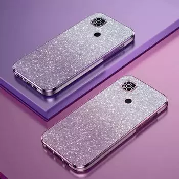 Силиконовый чехол с блестящим покрытием для Xiaomi Redmi 13C 12 12C 10C 10A 10 10X 9 9A 9C 13 C, мягкая задняя крышка для объектива камеры Redmi 9C фиолетовый