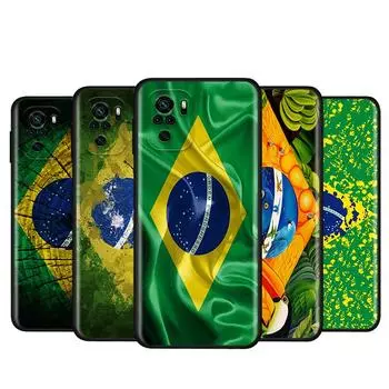 Силиконовый чехол с бразильскими флагами Бразилии для Xiaomi Redmi Note 10S 10 9 9S 9T 8T 8 7 6 5 Pro Max 5A 4X 4 5G, мягкий чехол для телефона Redmi Note4(32 64GB)