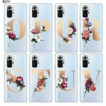 Силиконовый чехол с буквами алфавита и цветами Z для Xiaomi Redmi Note 10 10S 9 9S Pro Max 9T 8T 8 7 6 5 Pro 5A 4X 4 Redmi Note4(32 64GB)