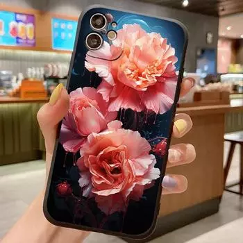 Силиконовый чехол с цветком для Samsung Galaxy M34 M54 M53 M33 M23 F54 F04 M04 M32 M22 M12 M02S M51 M31S M21S M11 M30S F23 5G For Samsung M04