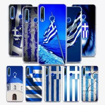 Силиконовый чехол с греческими национальными флагами Греции для Honor 30 30S 30i 9 10 9A 9C 9S 9N 10i 10X 9X Lite Pro 5G чехол для телефона Honor 9