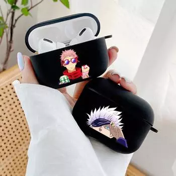 Силиконовый чехол с изображением аниме Jujutsu Kaisen для Airpods Pro 2 3 1 Pro2 Satoru Yuuji Megumi Nobara, чехлы для наушников с Bluetooth, чехол для наушников Airpod
