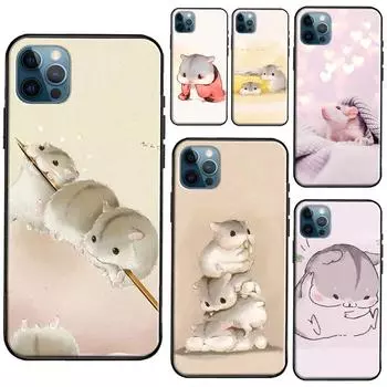 Силиконовый чехол с изображением хомяков для iPhone 13 Mini 11 14 12 Pro Max 7 8 Plus X XR XS Max SE 2020, чехол для телефона iPhone 6 6s
