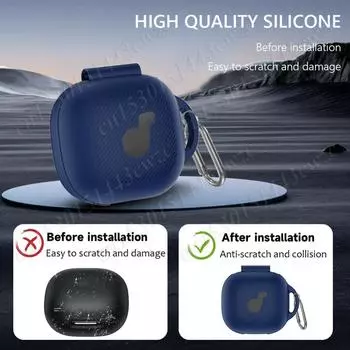 Силиконовый чехол с карабином, защитный чехол для наушников, противоударный чехол, передний светодиод и логотип видны для Anker Soundcore P40i