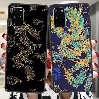 Силиконовый чехол с китайским драконом для Samsung Galaxy S22 S21 Ultra S20 Fe Plus A53 A73 A52 A72 A51 A71 A22 A12 A32 A50 A33 A13, чехол For S22 Ultra