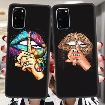 Силиконовый чехол с леопардовым принтом для губ для Samsung Galaxy S22 S21 Ultra S20 Fe Plus A53 A73 A52 A72 A51 A71 A22 A12 A32 A50 A33 A13 For S21