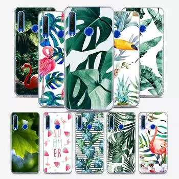 Силиконовый чехол с летним листом кактуса для Honor 30 30S 30i 9 10 9A 9C 9S 9N 10i 10X 9X Lite Pro 5G Honor 9