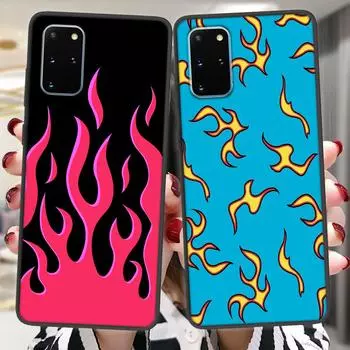 Силиконовый чехол с огненным художественным пламенем для Samsung S22 S21 Ultra S20 Fe Plus A53 A73 A52 A72 A51 A71 A22 A12 A32 A50 A33 A13, чехол For A53 5G