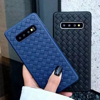 Силиконовый чехол с плетением сетки на спине для Samsung Galaxy A23 A52 A33 A53 M23 5G A13 A12 M12 A31 A21S A02 A03 A51 A10 A30 M31 A05S S10 S20 S21, мягкий чехол из ТПУ Samsung A05 чёрный