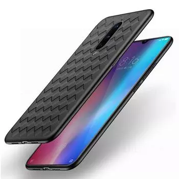 Силиконовый чехол с плетением сетки на спине для Xiaomi Mi A3 A1 A2 Lite Redmi Note 12S 4 7 8 5 6 9 10 11 Pro 5G 4X 8T S2 6A 7A 8A 5A 10C 9A 9T 9C Мягкий чехол из ТПУ Redmi 8 чёрный