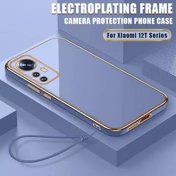 Глянцевый чехол-шнурок из силикона для телефона Xiaomi 14T Pro 13T Poco X7 F6 Pro X6 X5 Redmi 14C Note 14 Pro 13 12 11 Redmi Note 10 Pro 4G чёрный