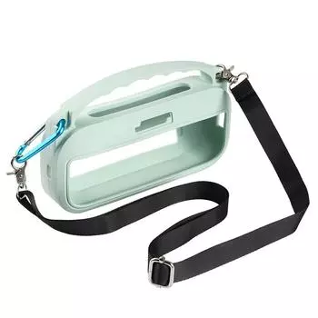 Силиконовый чехол с ручкой и плечевым ремнем, защитный дорожный чехол для переноски динамика Bose SoundLink Flex 2-го поколения чёрный