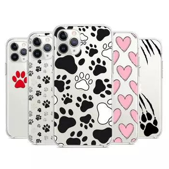 Силиконовый чехол с собачьим отпечатком лапы для Apple IPhone 13 12 Mini 11 Pro XS MAX XR X 8 7 6 6S 5 Plus SE, чехол для телефона iPhone 13