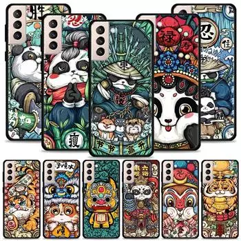 Силиконовый чехол с забавным животным, пандой, тигром, для Samsung Galaxy S22 S21 S20 Ultra Fe S10 S9 S8 Plus 4g 5g S10e S7 Edge Cover For Samsung S8
