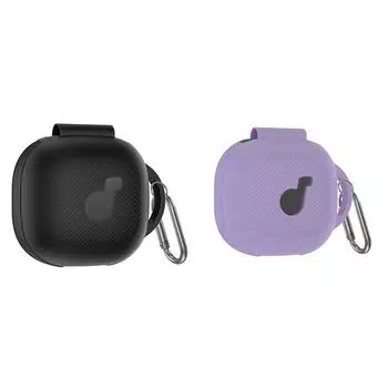 Силиконовый чехол с защитным чехлом для карабина для Anker Soundcore P40i(черный)