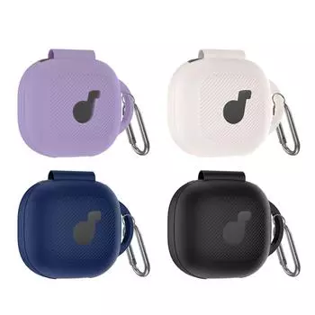 Силиконовый чехол с защитным чехлом для карабина для Anker Soundcore P40i(черный)