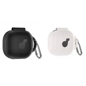 Силиконовый чехол с защитным чехлом для карабина для Anker Soundcore P40i(черный)