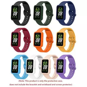 Силиконовый чехол с защитой от царапин и рамкой, защитный чехол с полостью, противоударный чехол-рамка для умных часов Samsung Galaxy Fit 3 оранжевый