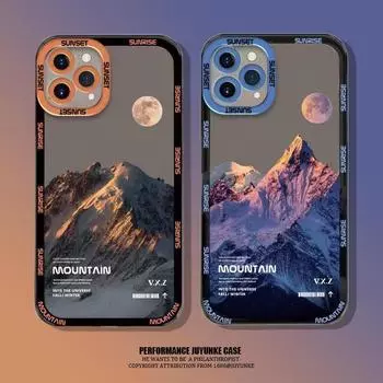 Силиконовый чехол Snow Mountain Sunset для Iphone 14 Pro Max 11 13 12 Xr 7 8 Plus X Xs Max Se 2022 2020 13 Mini 14pro Funda Cover For Iphone 12 Mini