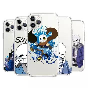 Силиконовый чехол Undertale Sans Anime для Apple IPhone 13 12 Mini 11 Pro XS MAX XR X 8 7 6 6S 5 Plus SE, чехол для телефона iPhone 13