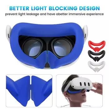 Силиконовый чехол VR с защитой от пота для 3 очков виртуальной реальности l Подушка с защитой от пота VR Pad красный