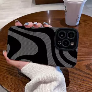 Силиконовый чехол в полоску с зеброй для Iphone 13 Pro Max 11 12 Mini 14 7 8 Plus, противоударный бампер, задняя крышка для Iphone Xr Xsmax X iphone 6s 6