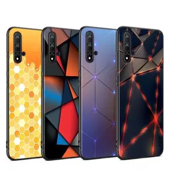 Силиконовый чехол в виде сот для Huawei Nova 8 7 7i 6 SE 5i 5 5T 4E 4 3E 3i 3 2i Pro, черный чехол для телефона Huawei Nova 2i