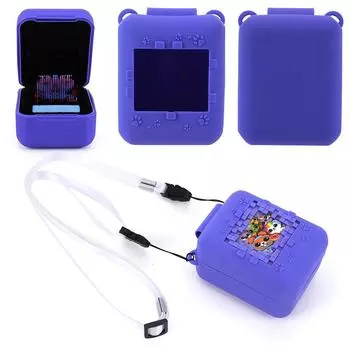 Силиконовый чехол защитный чехол противоударный защитный держатель для хранения с ремешком для интерактивного цифрового питомца Bitzees озеро синий