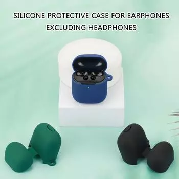 Силиконовый чехол, защитный силиконовый чехол, мягкий силиконовый чехол для наушников, карманный размер для хранения Oraimo Freepods Neo чёрный