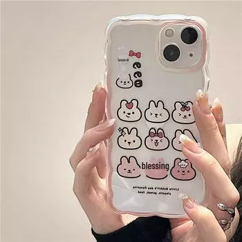 Силиконовый чехол Zhitai Big Wave Cartoon для Apple iPhone 11-15, 13 Pro Max и 6-8. iPhone 15 Plus