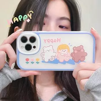 Силиконовый чехол Zhitai Cartoon Big Eyes для iPhone 15 Pro Max, 14, XS Max, 7, 8 iPhone 11 Pro