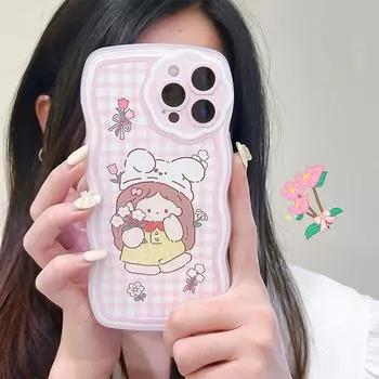 Силиконовый чехол Zhitai Flower Hole Wave для iPhone 12/13/14 Pro/Max, мультяшный дизайн iPhone 12 Pro