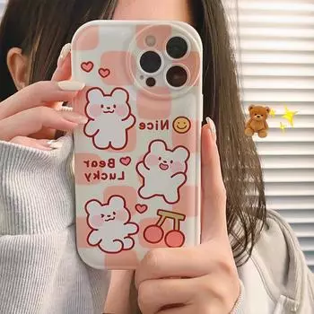 Силиконовый чехол Zhitai с мультяшным рисунком на воздушной подушке для iPhone 15/14Pro/13Pro/XS/XR iPhone 12 Mini