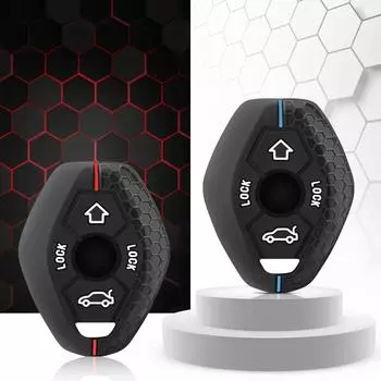 Силиконовый держатель для брелока чехол для ключей для Bmw E46 E53 X5 X3 E83 X3 E39 Serie 7 5 3 330i аксессуары чехол для автомобильного ключа красный