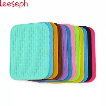 Силиконовый держатель для кастрюли, подставка для банок, подставка для ложки, нож для чистки чеснока, нескользящий, прочный, можно мыть в посудомоечной машине, термостойкий, подставки под горячее 21.5x15.5 cm