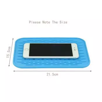 Силиконовый держатель для кастрюли, подставка для банок, подставка для ложки, нож для чистки чеснока, нескользящий, прочный, можно мыть в посудомоечной машине, термостойкий, подставки под горячее 21.5x15.5 cm синий