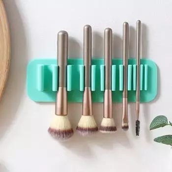 Силиконовый держатель для кистей для макияжа, настенный, мягкий, прочный, многоразовый, удобный, простой в эксплуатации, подставка для демонстрации косметических инструментов