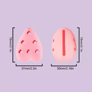 Силиконовый держатель для косметики Love Heart Shape Beauty Egg для хранения пуховки для пудры, многоразовый, портативный, для путешествий, инструмент для макияжа розовый