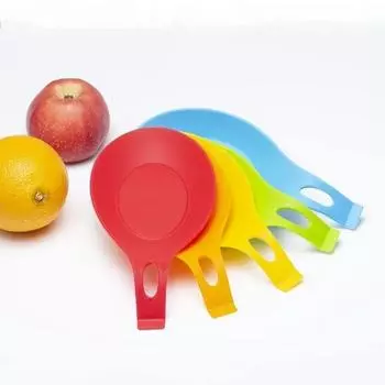 Силиконовый держатель для ложки, подставка для отдыха, кухонная утварь, лопаточка, взбивалка, термостойкая подставка для столовых приборов, изоляционный коврик, кухонные инструменты зелёный