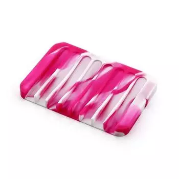 Силиконовый держатель для мыла Comb, противоскользящая мыльница для дома и путешествий mint white camouflage