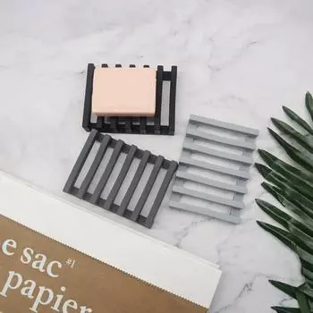 Силиконовый держатель для мыла, гибкая мыльница, сушилка для мыла, мыльница, сохраняющая сухость серый