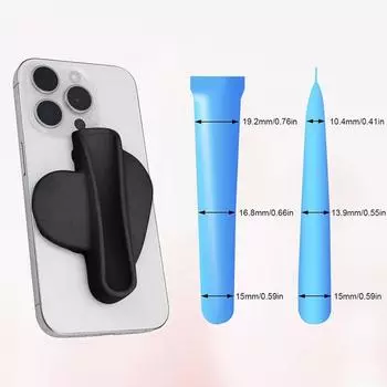 Силиконовый держатель для помады Чехол для телефона Держатель для помады Портативный держатель для помады One Size чёрный