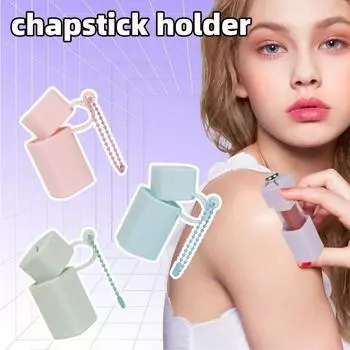 Силиконовый держатель для помады, защитный чехол, легко носить с собой, легкий, портативный, универсальный, для помады синий