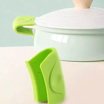 Силиконовый держатель для ручек Leeseph, держатель для горячей ручки, чехлы для ручек с ручками для кастрюль, теплоизоляция посуды для кастрюль, кухонные гаджеты