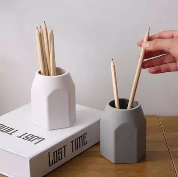 Силиконовый держатель для ручек, офисный школьный футляр для хранения, пластиковая коробка для ручек, настольный органайзер для карандашей, белый, серый настольный органайзер серый