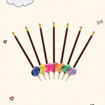 Силиконовый держатель для ручек в форме рыбки, 10 шт. - Инструмент для заказа и удобства письма, исправление почерка, расширяемая конструкция, основные офисные принадлежности 1set10pcs