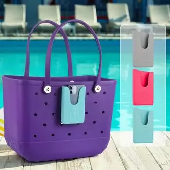 Силиконовый держатель для телефона для сумки Bogg, сумка для хранения телефона, многоразовая мягкая силиконовая вставка-подвеска, аксессуары, крепление для активного отдыха синий